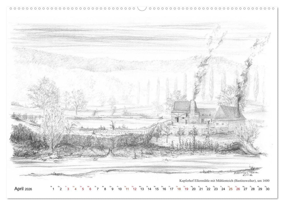 ZeitZeichnen - EinBlick in Stolbergs Geschichte (CALVENDO Wandkalender 2026)