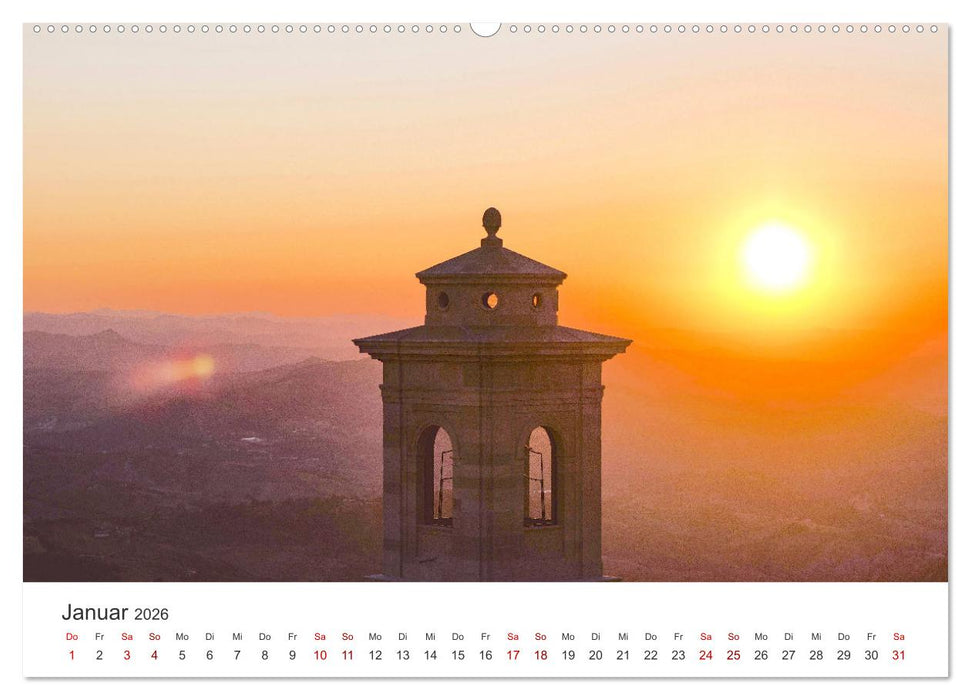 San Marino - Eine Reise in den wunderschönen Zwergstaat. (CALVENDO Premium Wandkalender 2026)