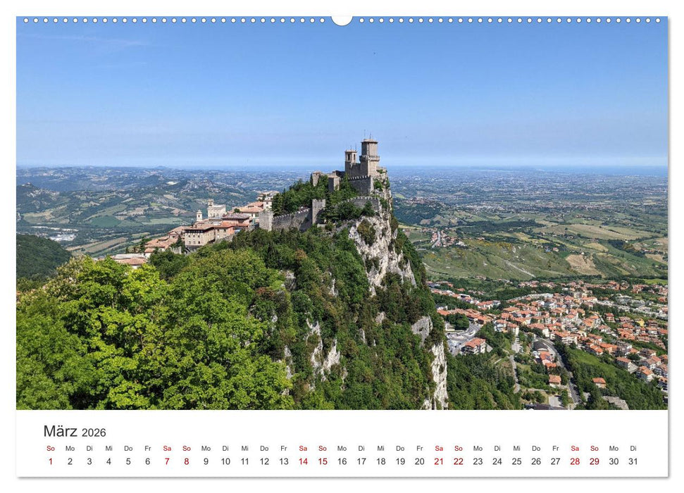 San Marino - Eine Reise in den wunderschönen Zwergstaat. (CALVENDO Premium Wandkalender 2026)