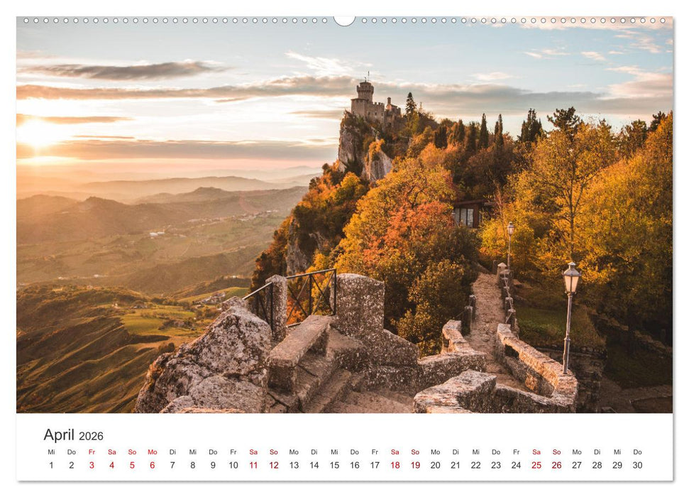 San Marino - Eine Reise in den wunderschönen Zwergstaat. (CALVENDO Premium Wandkalender 2026)