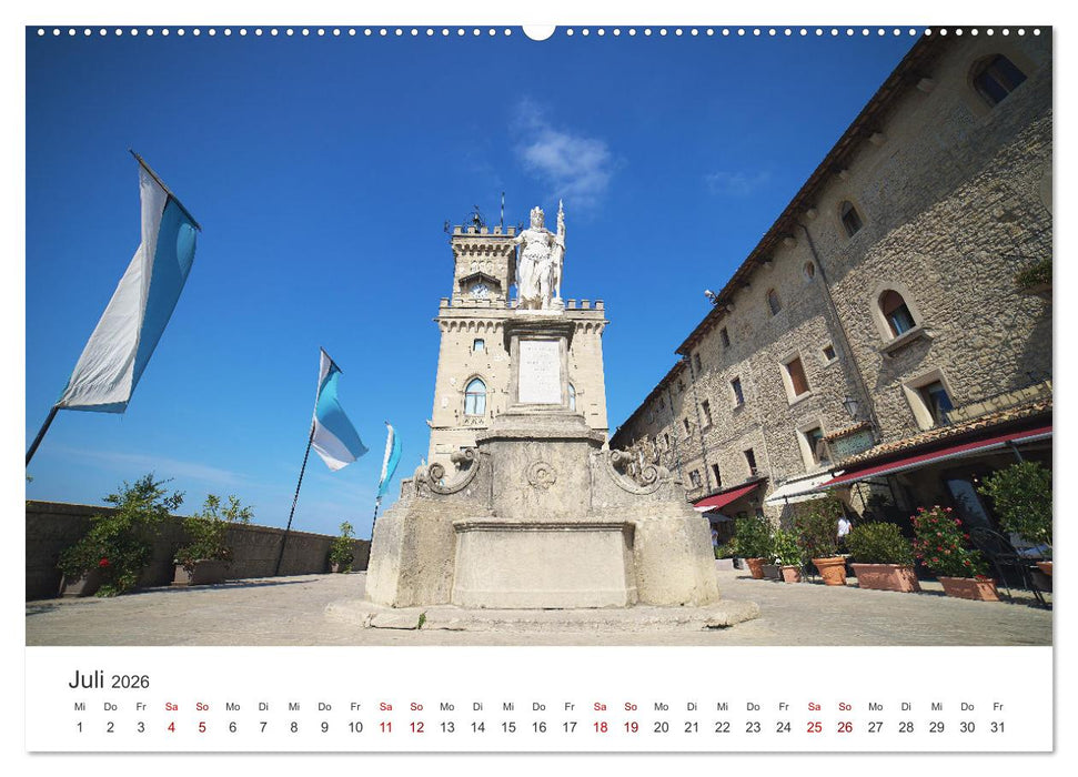 San Marino - Eine Reise in den wunderschönen Zwergstaat. (CALVENDO Premium Wandkalender 2026)
