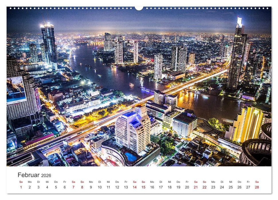 Bangkok - Die spektakuläre Hauptstadt von Thailand. (CALVENDO Wandkalender 2026)