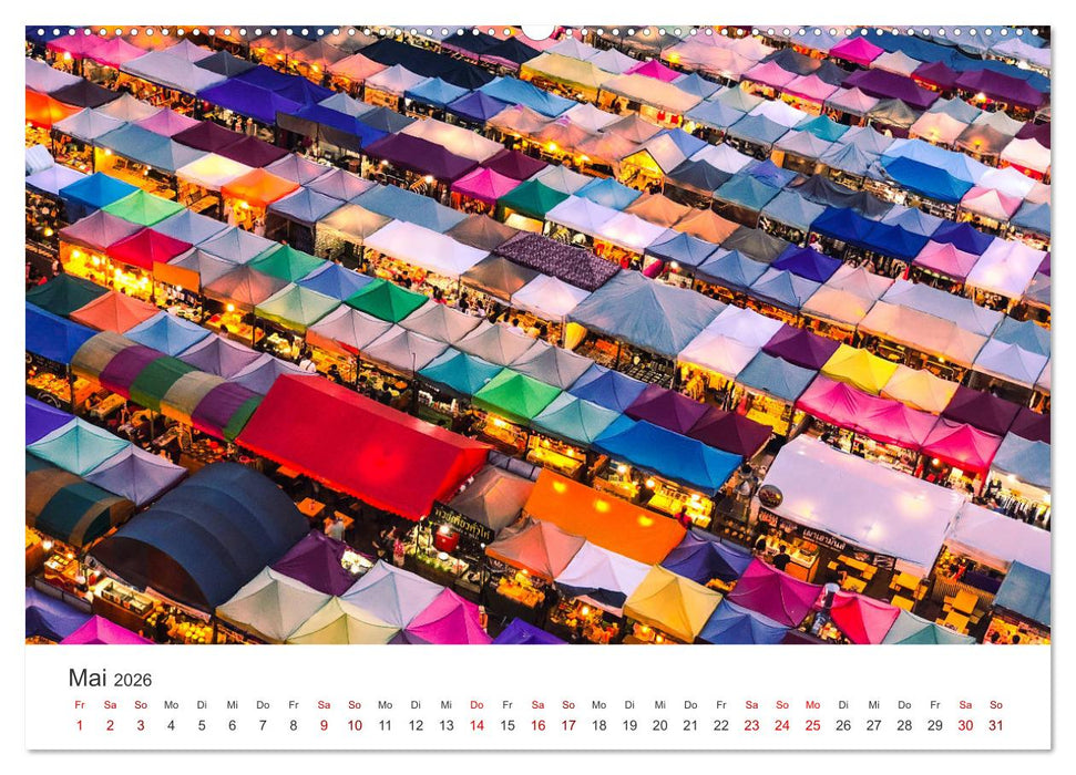 Bangkok - Die spektakuläre Hauptstadt von Thailand. (CALVENDO Wandkalender 2026)