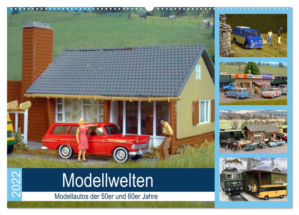 Modellwelten, Modellautos der 50er und 60er Jahre (CALVENDO Wandkalender 2026)