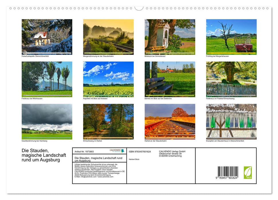 Die Stauden, magische Landschaft rund um Augsburg (CALVENDO Premium Wandkalender 2026)