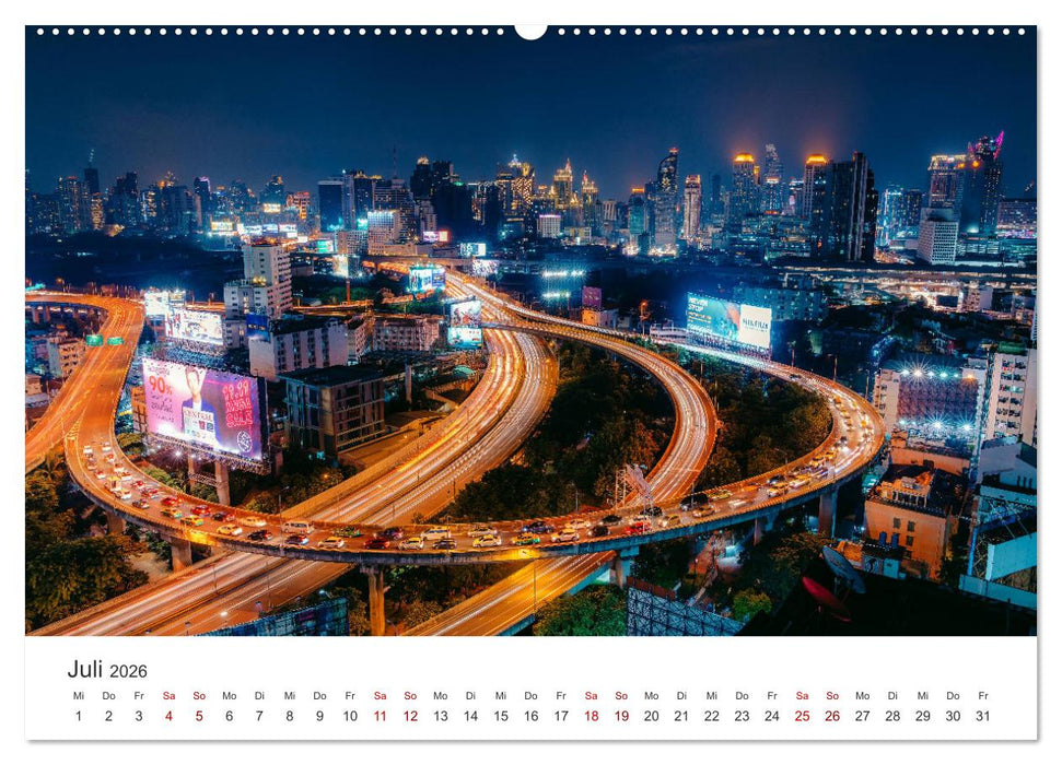 Bangkok - Die spektakuläre Hauptstadt von Thailand. (CALVENDO Premium Wandkalender 2026)