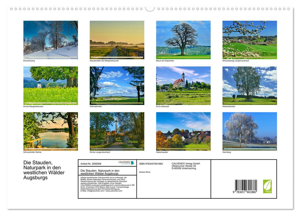 Die Stauden, Naturpark in den westlichen Wälder Augsburgs (CALVENDO Premium Wandkalender 2026)