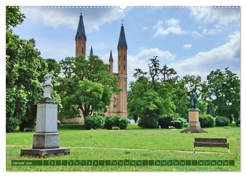 Schlossgarten Neustrelitz (CALVENDO Wandkalender 2026)