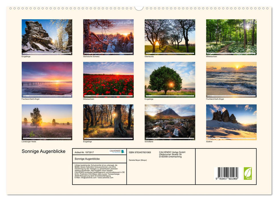 Sonnige Augenblicke (CALVENDO Wandkalender 2026)