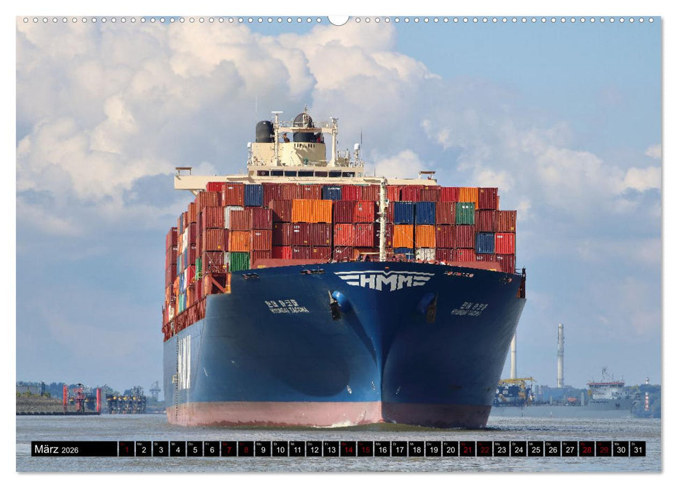 Shipspotting Hamburg (CALVENDO Wandkalender 2026)