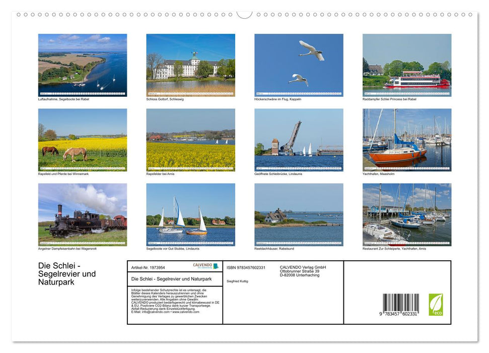 Die Schlei - Segelrevier und Naturpark (CALVENDO Wandkalender 2026)