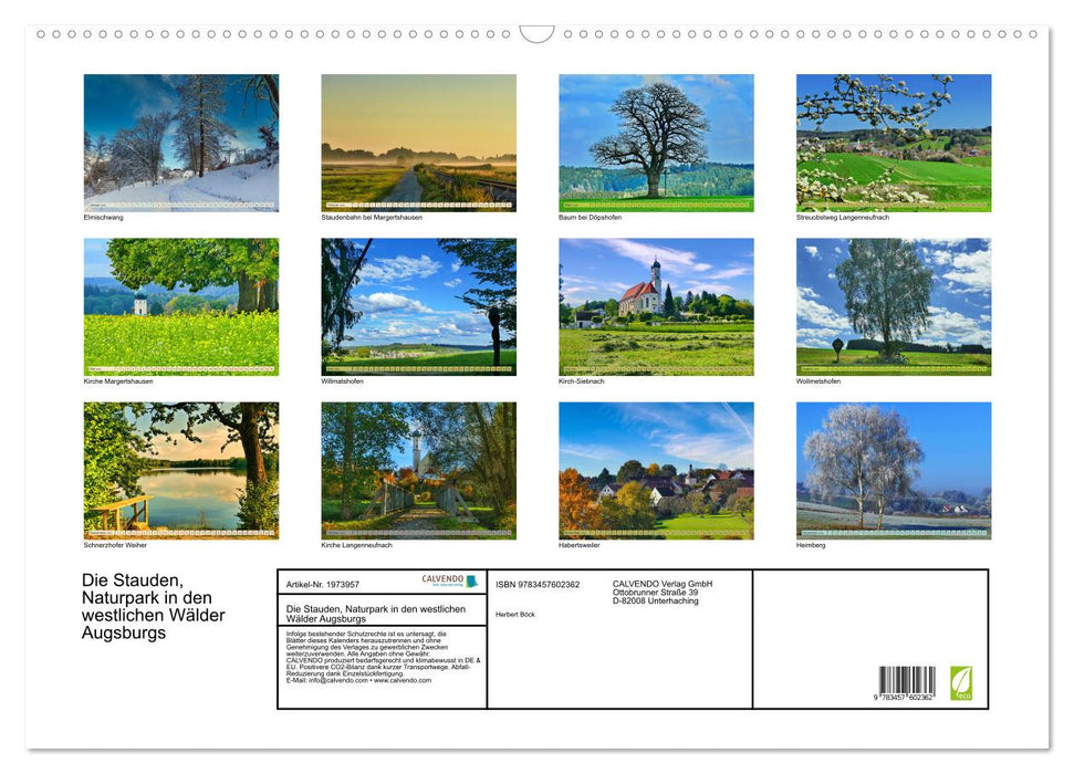 Die Stauden, Naturpark in den westlichen Wälder Augsburgs (CALVENDO Wandkalender 2026)