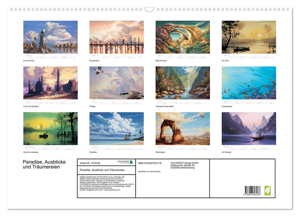 Paradise, Ausblicke und Träumereien (CALVENDO Wandkalender 2026)
