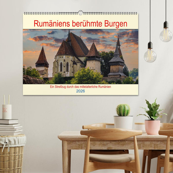 Rumäniens berühmte Burgen (CALVENDO Wandkalender 2026)