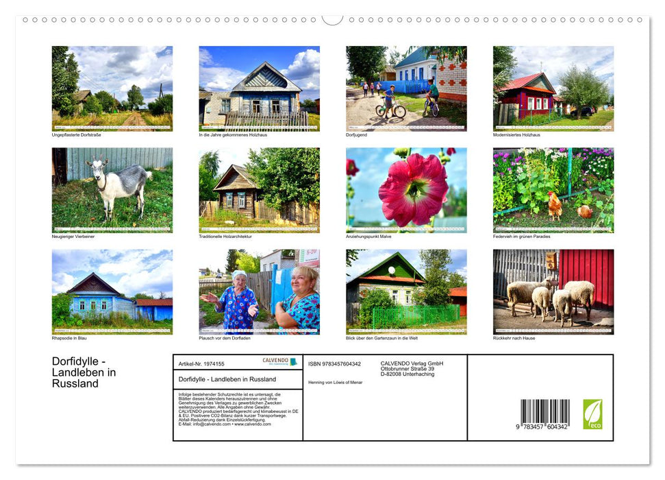Dorfidylle - Landleben in Russland (CALVENDO Premium Wandkalender 2026)