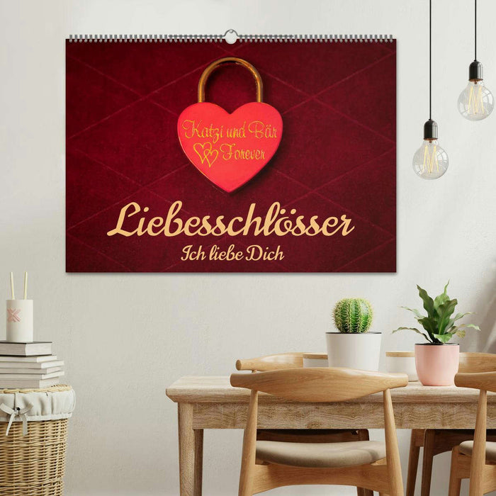 Liebesschlösser, Ich liebe Dich (CALVENDO Wandkalender 2026)