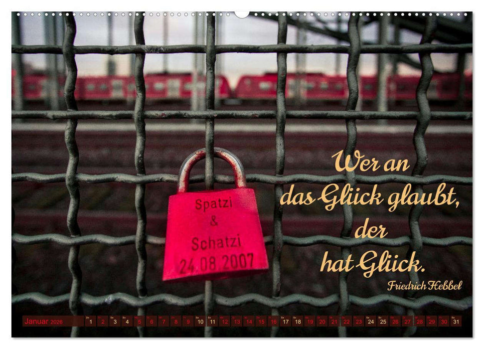 Liebesschlösser, Ich liebe Dich (CALVENDO Wandkalender 2026)