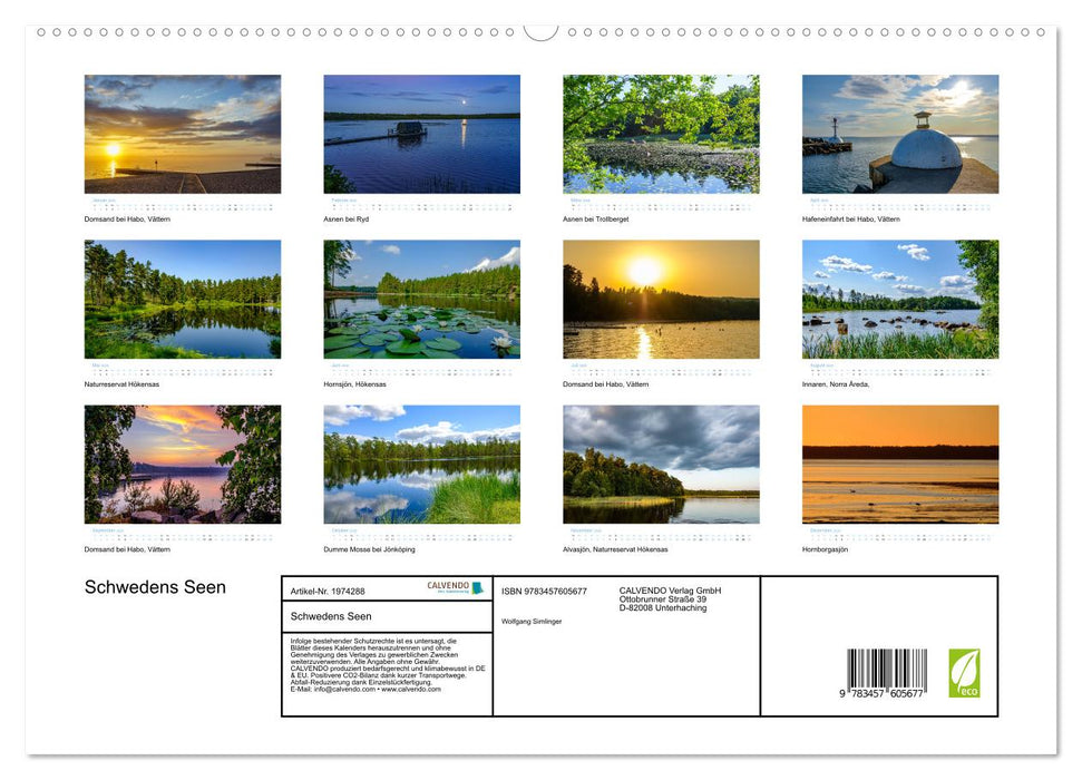 Schwedens Seen (CALVENDO Wandkalender 2026)