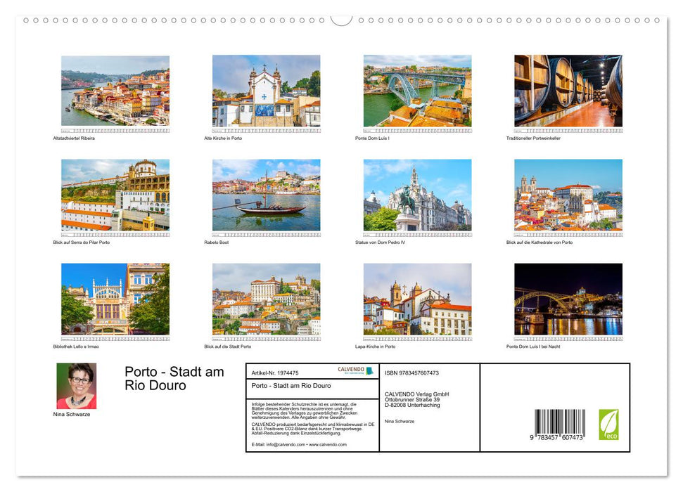 Porto - Stadt am Rio Douro (CALVENDO Wandkalender 2026)