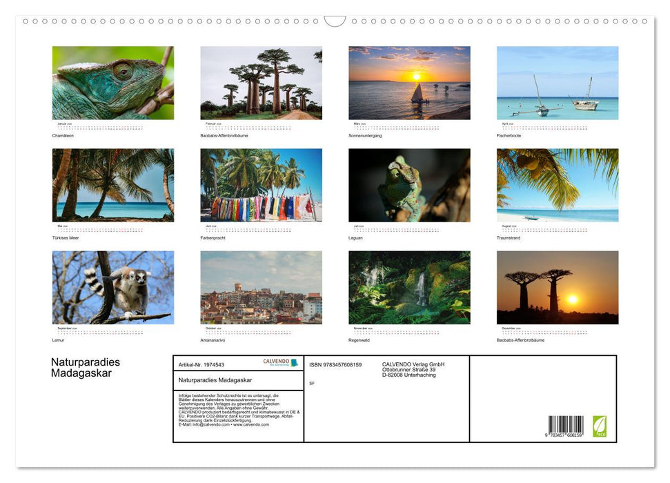 Naturparadies Madagaskar (CALVENDO Wandkalender 2026)