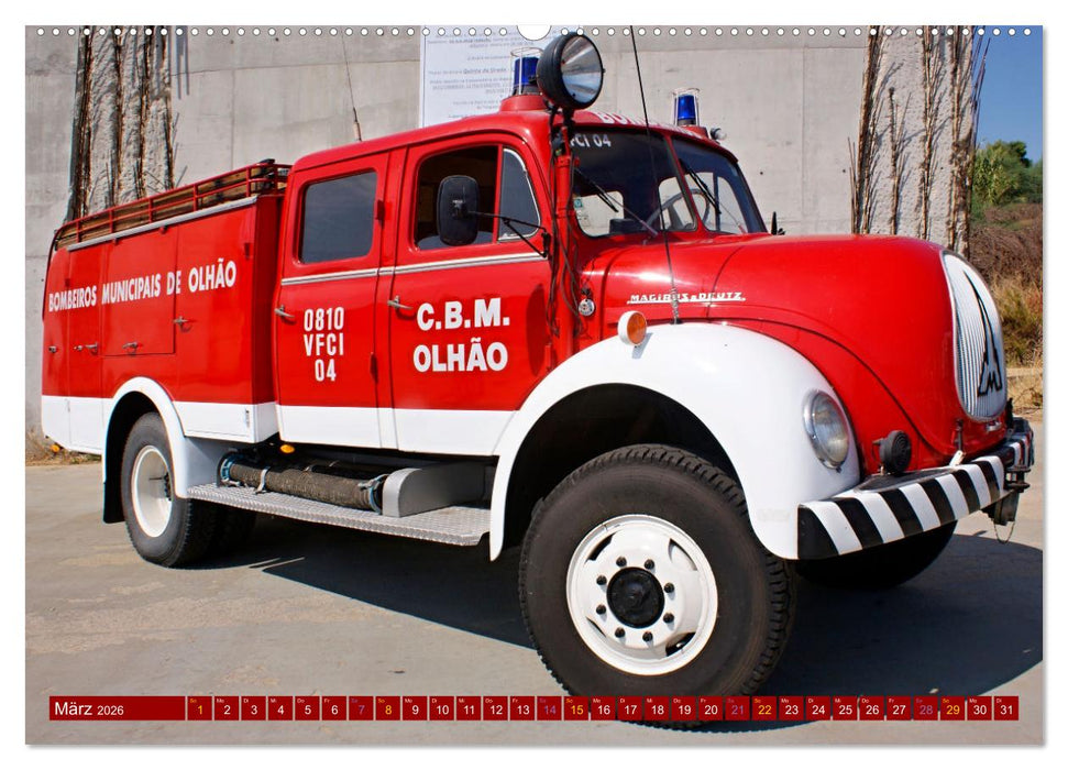 Feuerwehrautos (CALVENDO Wandkalender 2026)