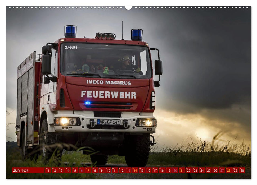 Feuerwehrautos (CALVENDO Wandkalender 2026)