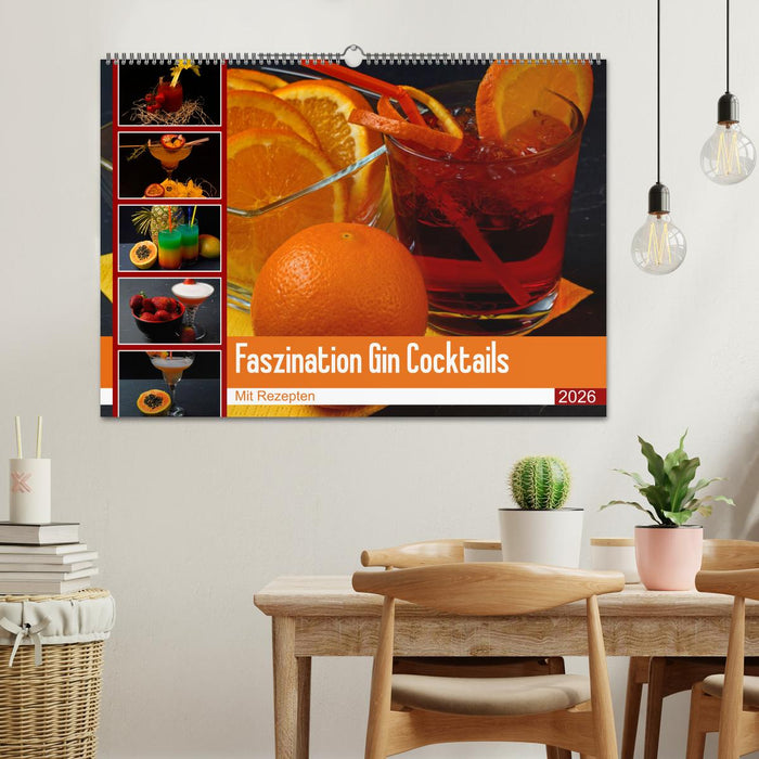 Faszination Gin Cocktails (CALVENDO Wandkalender 2026)
