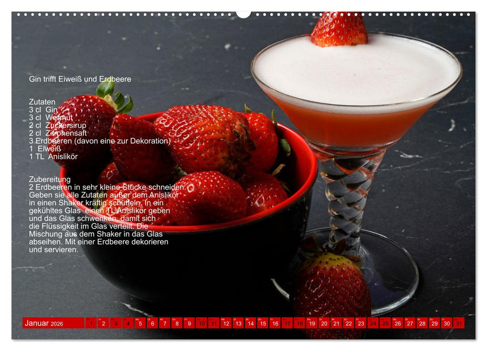 Faszination Gin Cocktails (CALVENDO Wandkalender 2026)