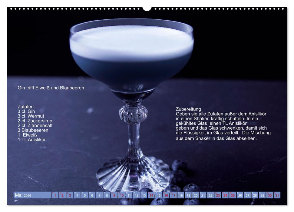 Faszination Gin Cocktails (CALVENDO Wandkalender 2026)