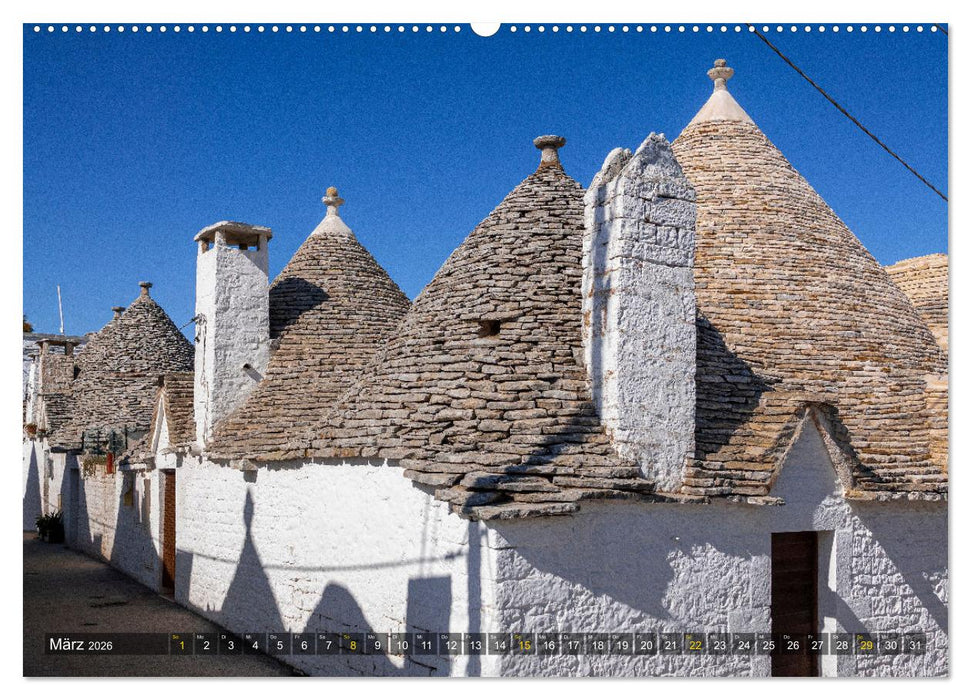 Alberobello – Apuliens Stadt der Trulli (CALVENDO Wandkalender 2026)