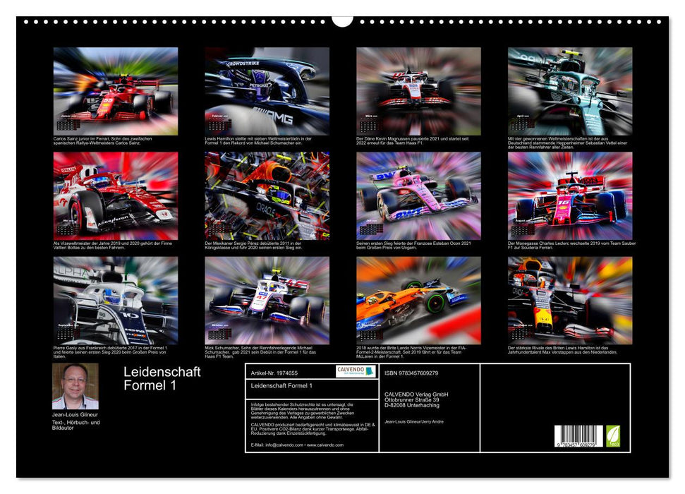 Leidenschaft Formel 1 (CALVENDO Wandkalender 2026)