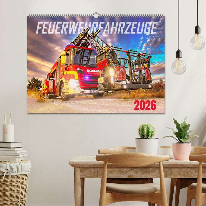 Feurwehrfahrzeuge (CALVENDO Wandkalender 2026)