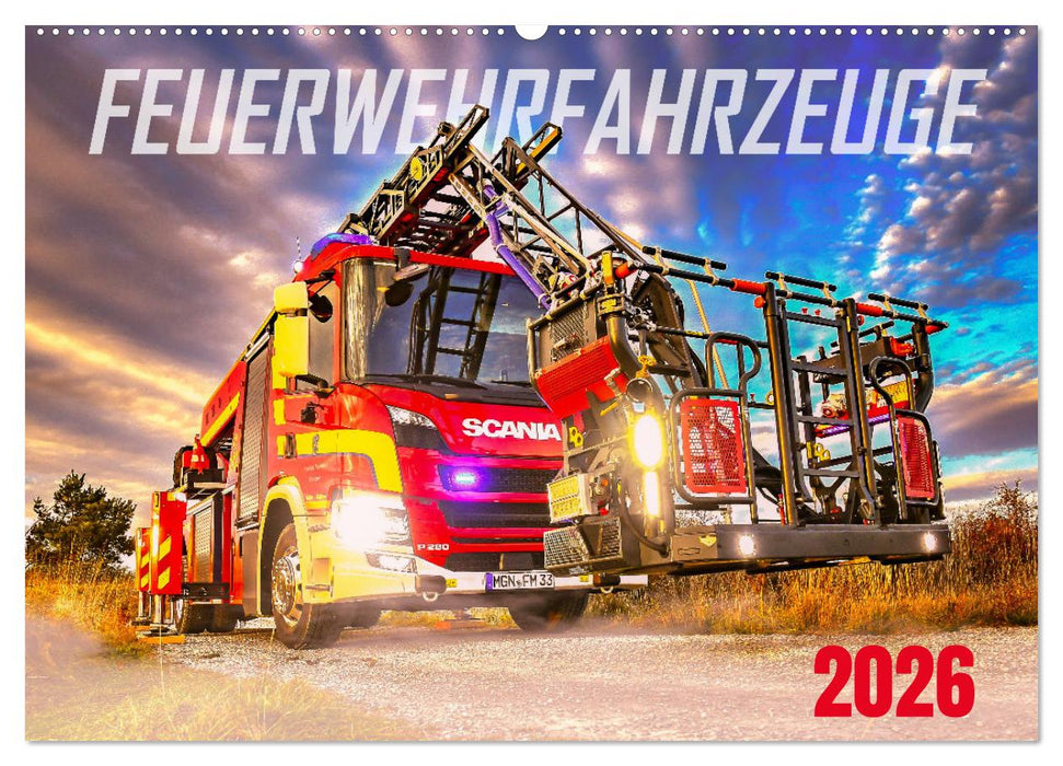 Feurwehrfahrzeuge (CALVENDO Wandkalender 2026)