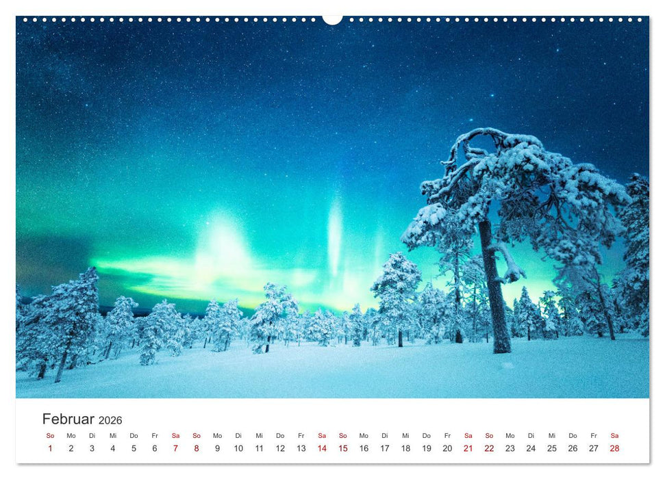 Finnland - Den Polarlichtern nahe. (CALVENDO Wandkalender 2026)