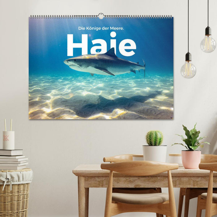 Haie - Könige der Meere. (CALVENDO Wandkalender 2026)