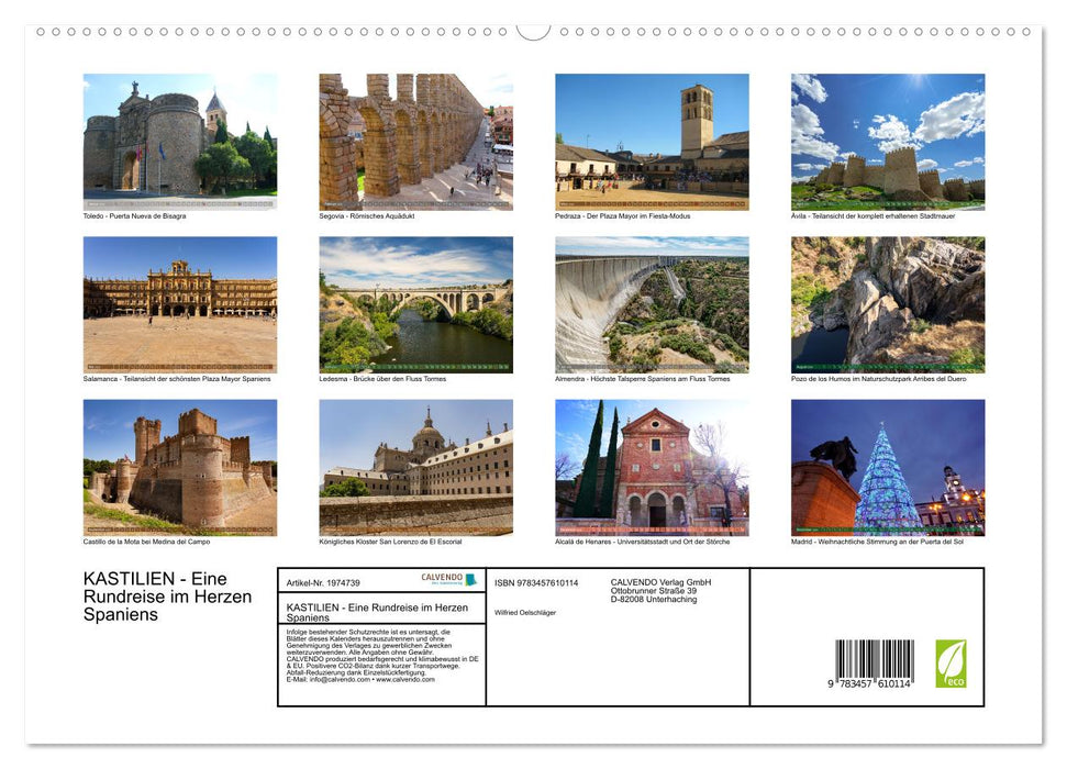 KASTILIEN - Eine Rundreise im Herzen Spaniens (CALVENDO Wandkalender 2026)