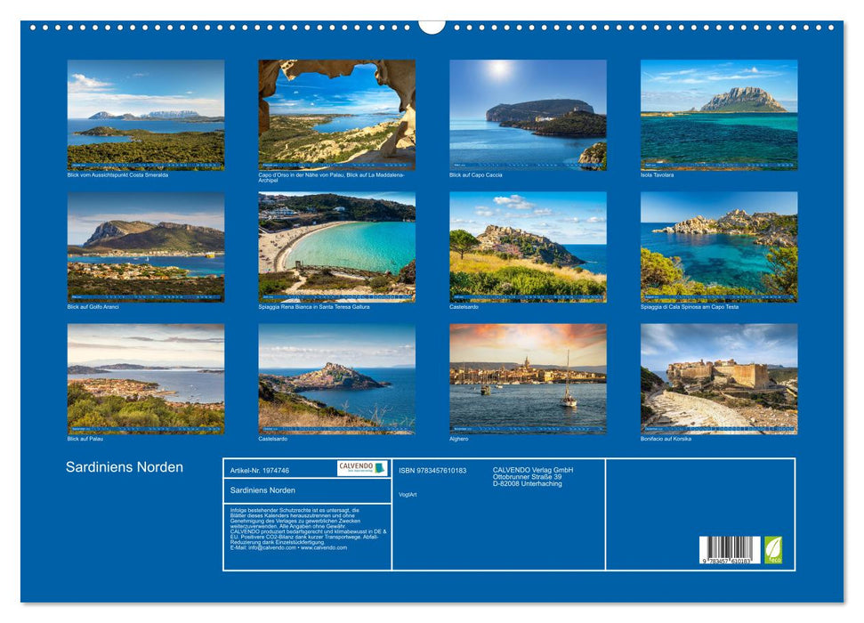 Sardiniens Norden (CALVENDO Wandkalender 2026)