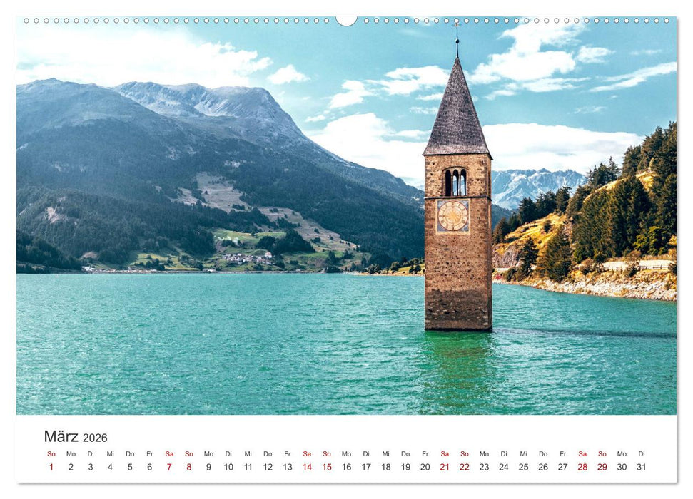 Südtirol - Entlang der italienischen Alpen. (CALVENDO Wandkalender 2026)