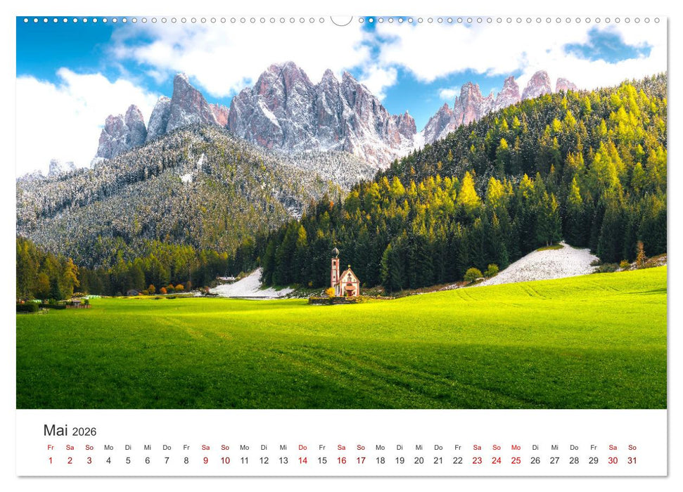 Südtirol - Entlang der italienischen Alpen. (CALVENDO Wandkalender 2026)
