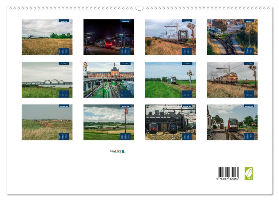 Dänische Eisenbahnen (CALVENDO Wandkalender 2026)