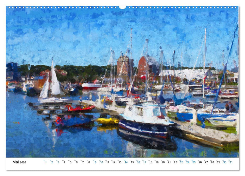 Polnische Ostseeküste - Gemalt von Swinemünde bis Danzig (CALVENDO Wandkalender 2026)