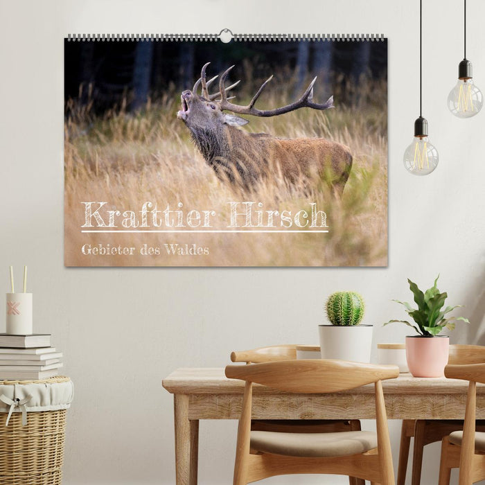 Krafttier Hirsch (CALVENDO Wandkalender 2026)