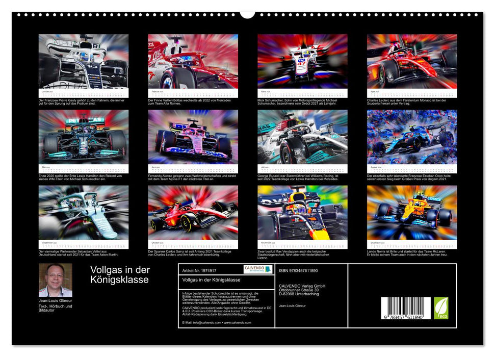 Vollgas in der Königsklasse (CALVENDO Premium Wandkalender 2026)