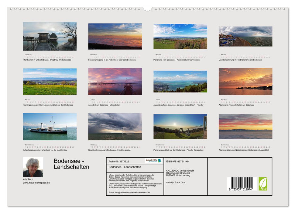 Bodensee - Landschaften (CALVENDO Wandkalender 2026)