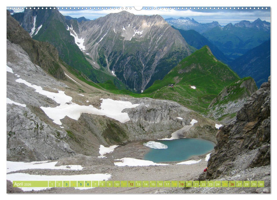E5 - ZU FUSS ÜBER DIE ALPEN VON OBERSTDORF NACH MERAN (CALVENDO Wandkalender 2026)