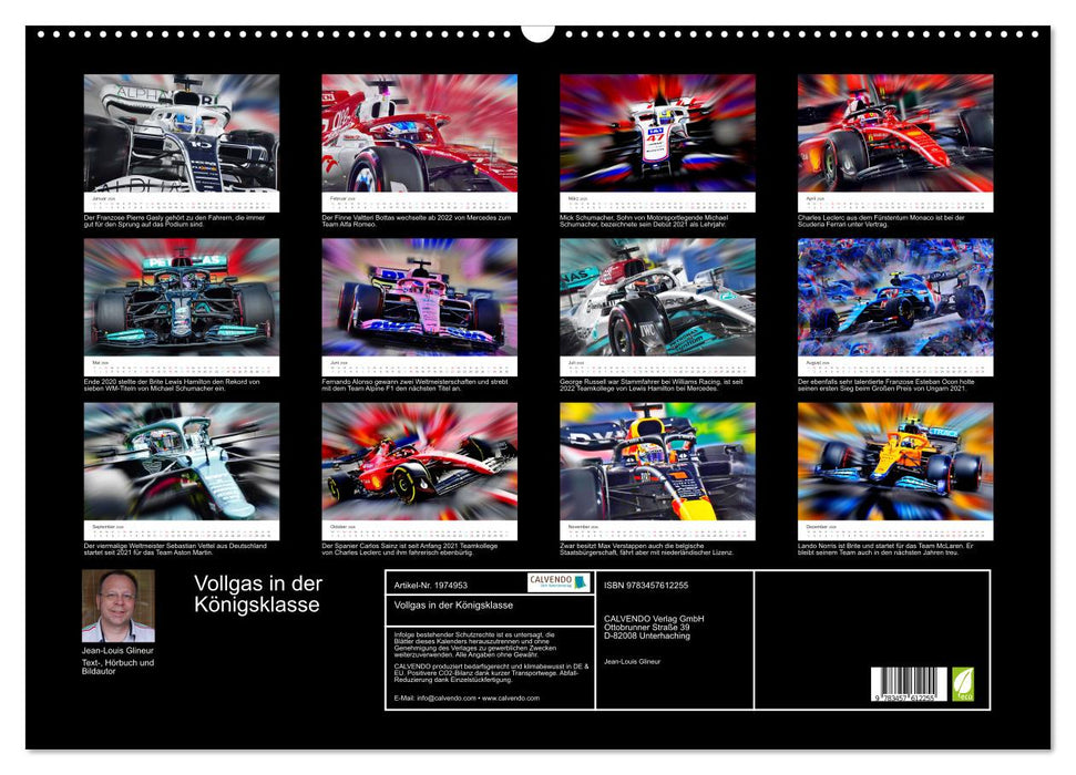 Vollgas in der Königsklasse (CALVENDO Wandkalender 2026)