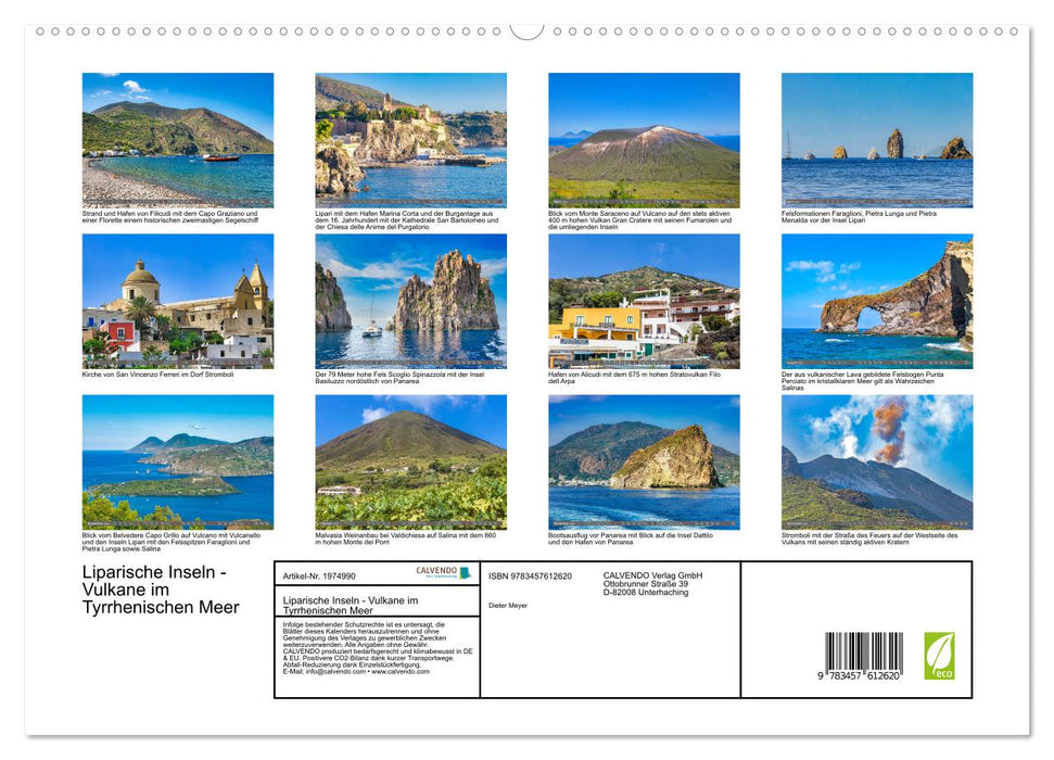 Liparische Inseln - Vulkane im Tyrrhenischen Meer (CALVENDO Wandkalender 2026)
