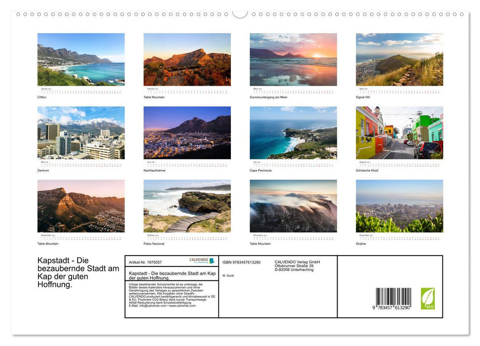 Kapstadt - Die bezaubernde Stadt am Kap der guten Hoffnung. (CALVENDO Wandkalender 2026)