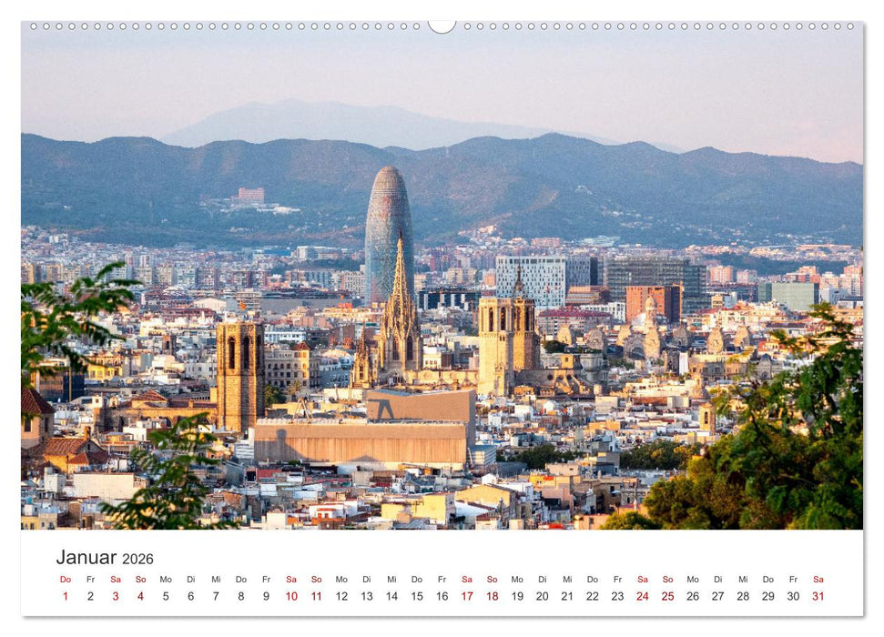 Barcelona - Die wunderschöne Hauptstadt Kataloniens. (CALVENDO Wandkalender 2026)