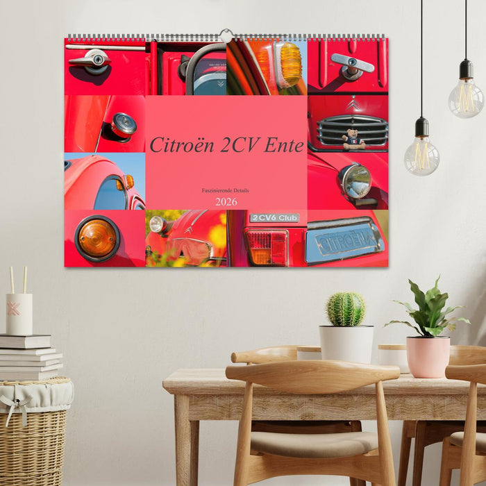 Citroën 2 CV Ente - Faszinierende Details (CALVENDO Wandkalender 2026)